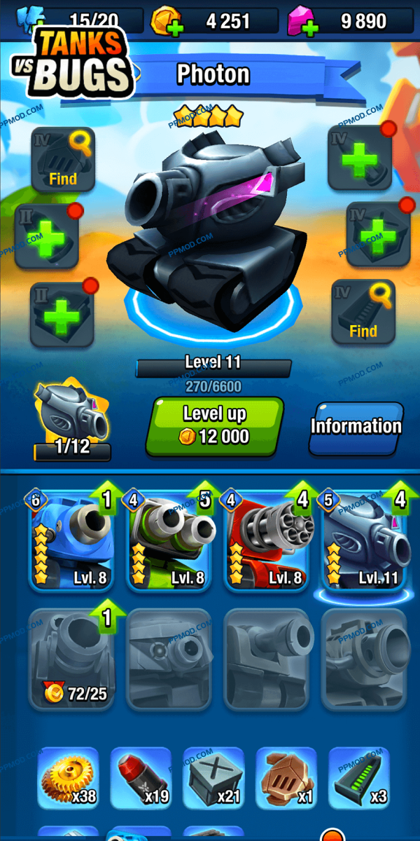 图片[5]-坦克大战虫子 Tanks vs Bugs Ver.1.2.3 MOD APK[一击必杀][高生命值]-PPMOD