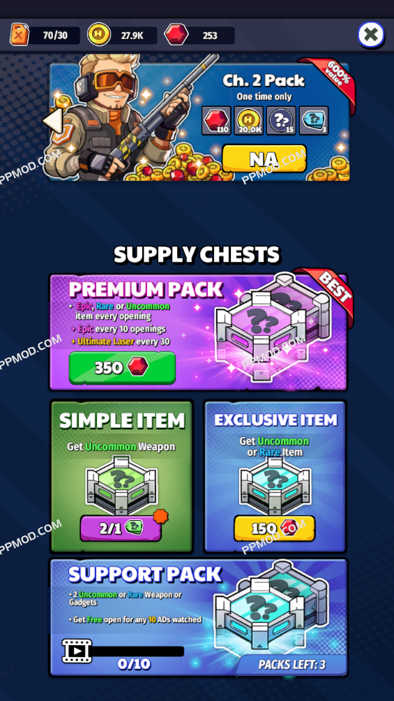 图片[3]-最后的英雄:射手启示录 Last Hero: Shooter Apocalypse Ver.0.25.0.2210 MOD APK[上帝模式][生命不减]-PPMOD