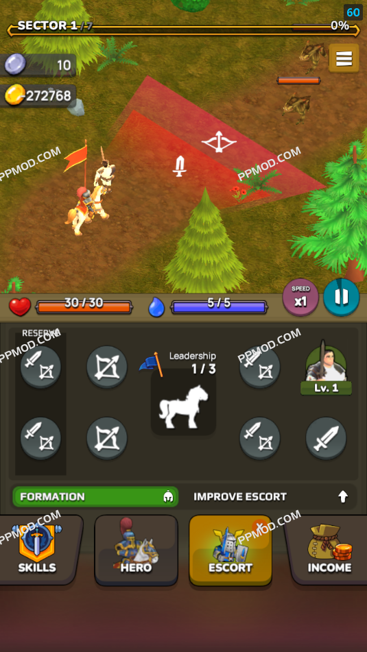 图片[1]-闲置皇家英雄 破解版 Idle Royal Hero Ver.1.2.0 MOD APK[无限钻石][一击必杀]-PPMOD