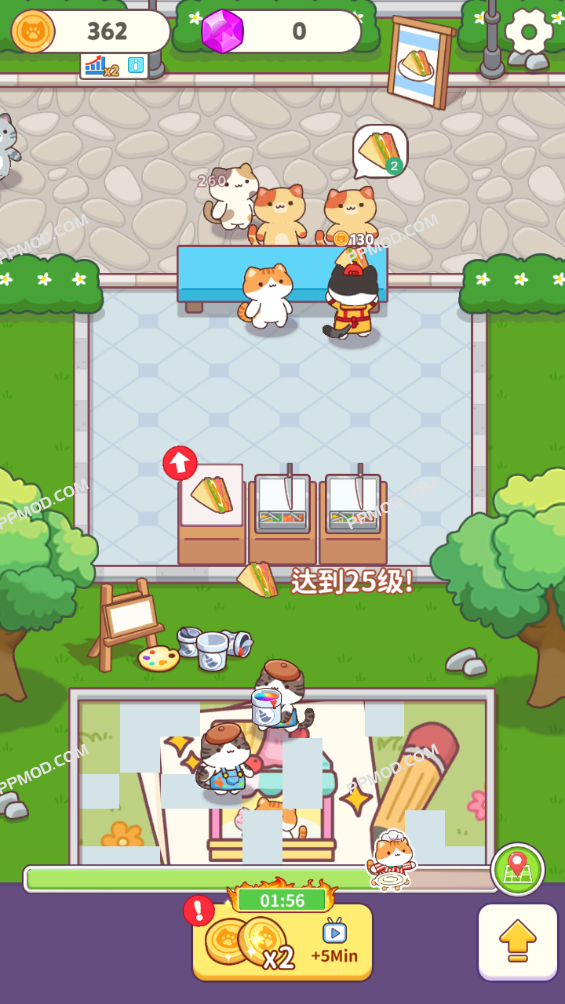 图片[3]-猫猫大厨 Cat Cooking Bar Ver.1.12.5 MOD APK[无限钻石][免费购物][免费升级]-PPMOD