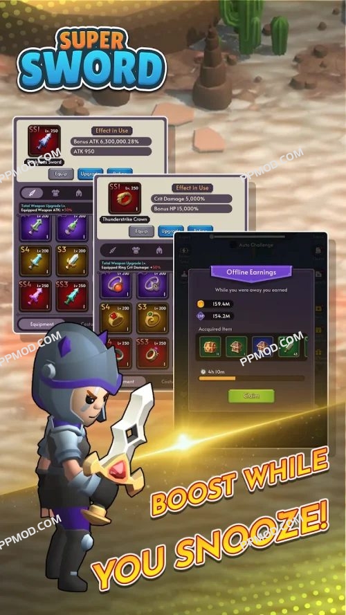 图片[5]-超级剑 Super Sword Ver.1.0.31 MOD APK [无限钻石][无限金币][上帝模式]-PPMOD