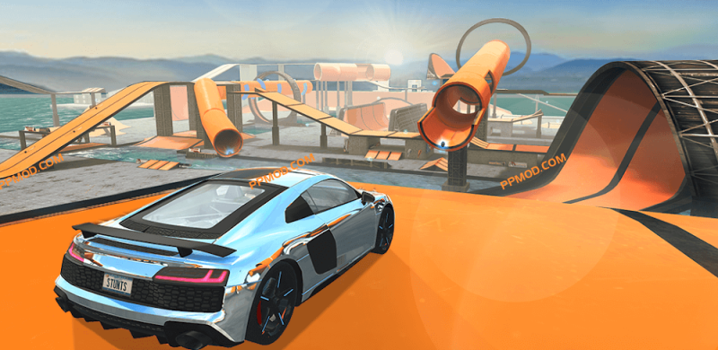 汽车特技比赛:大型坡道 Car Stunt Races: Mega Ramps Ver.3.2.1 - Mod APK[解锁VIP][去除广告]-PPMOD