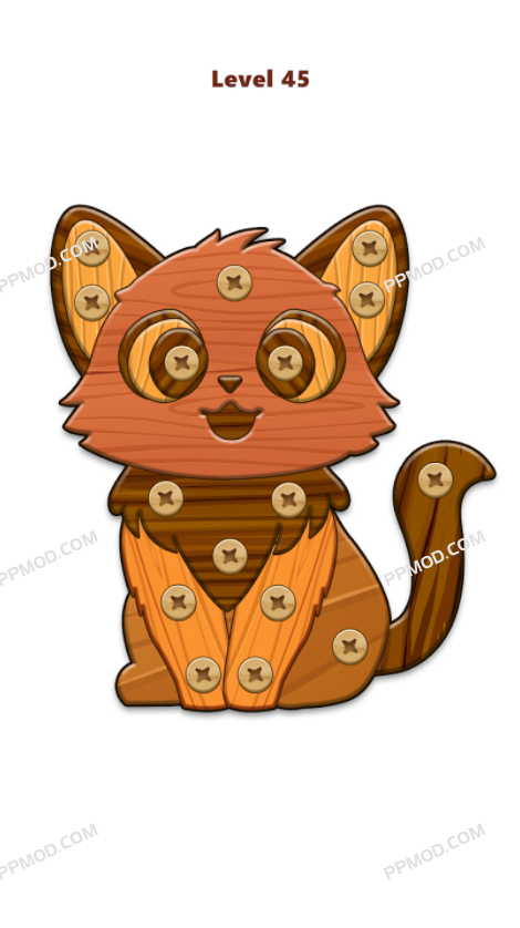 图片[1]-木螺母和螺栓拼图 破解版 Wood Nuts & Bolts Puzzle Ver.6.4 MOD APK [无限金钱][去除广告]-PPMOD