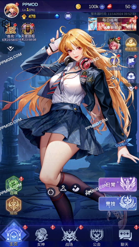图片[1]-闲置天使 破解版 Idle Angels Ver.7.3.1.021701 MOD APK [伤害倍数][游戏速度][无限技能]-PPMOD