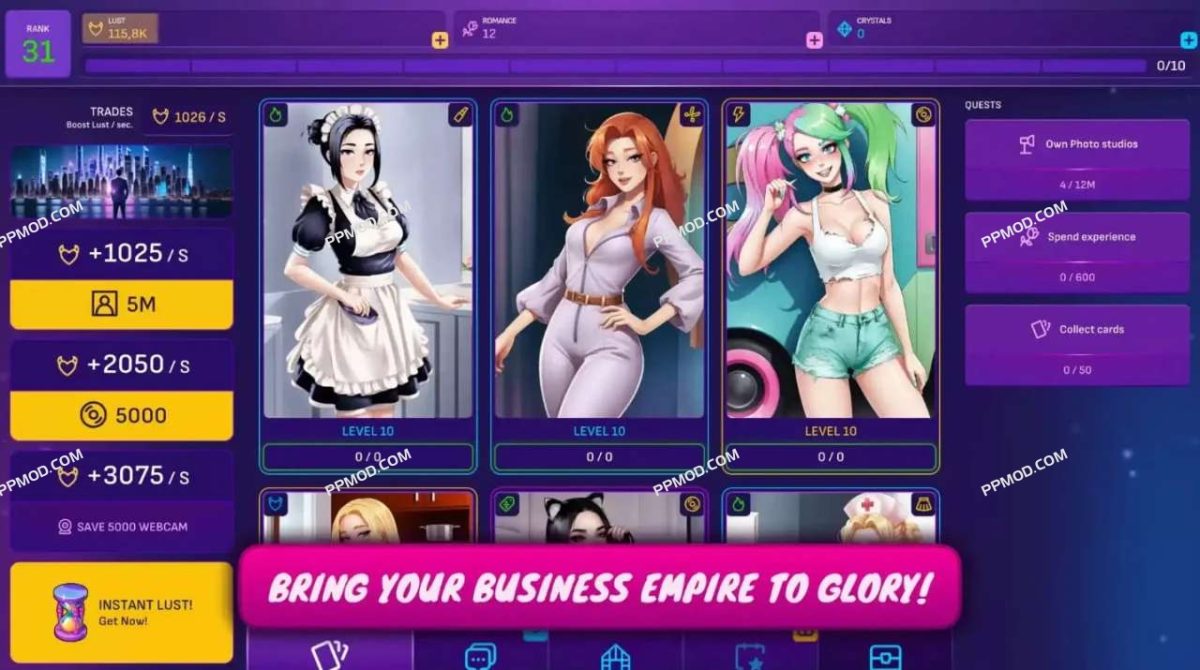 图片[2]-[18+]荡妇公司 破解版 Sluts Inc Ver.1.9.54 MOD APK[自动收集][超高产量]-PPMOD